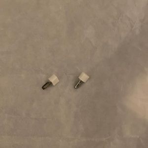 Christian Louboutin White heel taps